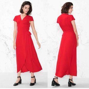 & Other Stories red wrap maxi dress